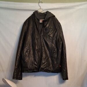 Levi's Black Men's Lined Hooded Jacket Size Xl